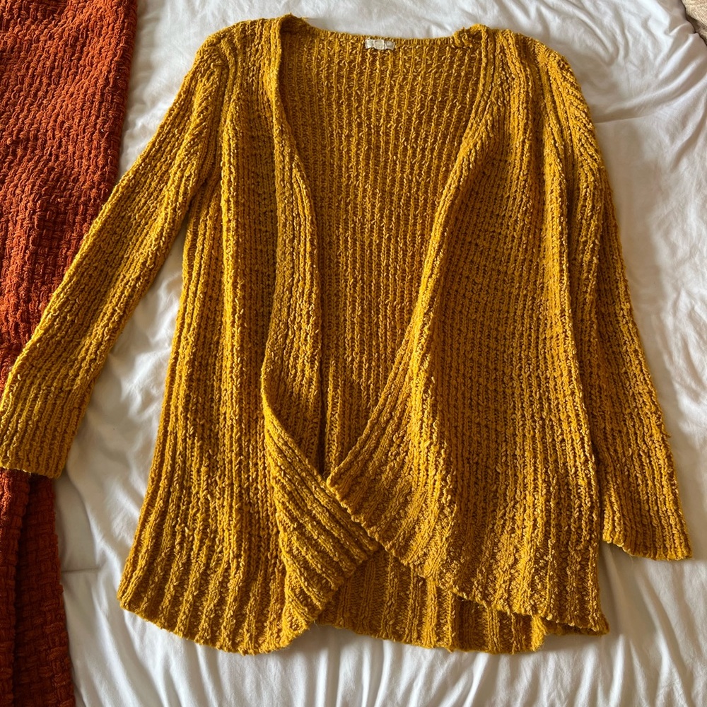 Mustard Yellow Long Cardigan